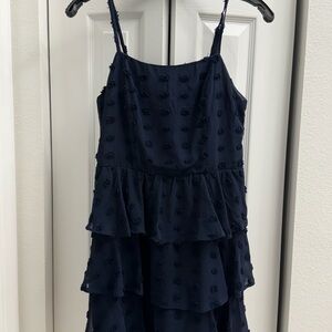 Altar'd State Navy Blue Tiered Dress